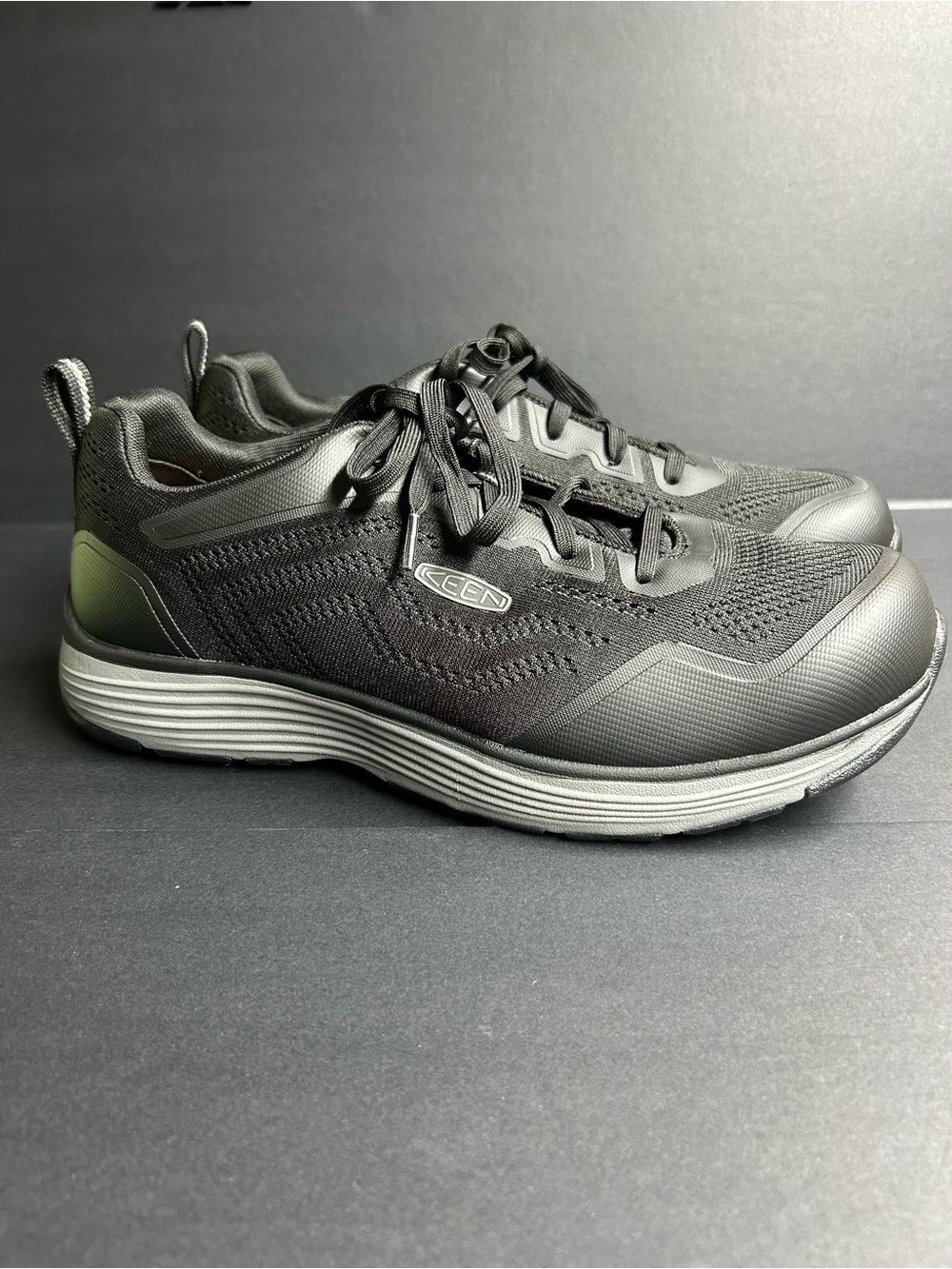 KEEN Men's Black and Gray Utility Sparta II ESD Work Shoes, 11.5 EE